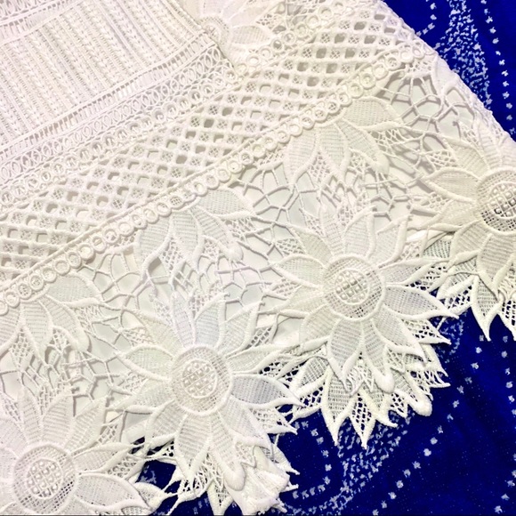 Topshop White crotchet daisy skirt - Picture 5 of 7